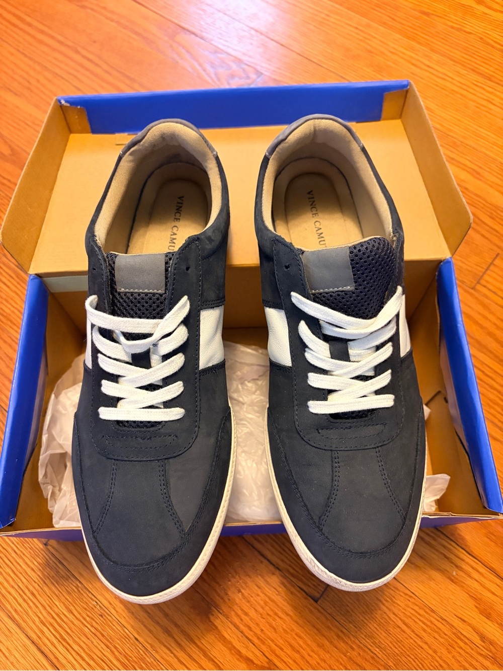 Vince Camuto Black and White Men's Lace-Up Sneakers